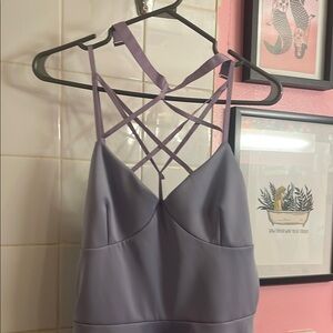 Romwe Lavender Dress with Strappy front pentacle design